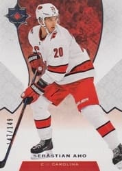 2019-20 Upper Deck Ultimate Collection Base Set Sebastian Aho #21 card