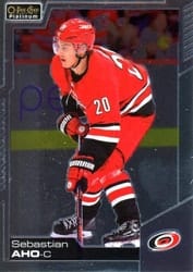 2020-21 O-Pee-Chee Platinum Base Set Sebastian Aho #105 card