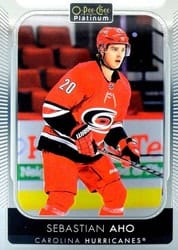 2021-22 O-Pee-Chee Platinum Base Set Sebastian Aho #12 card
