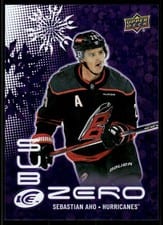 2024-25 Upper Deck Ice Sub Zero Stars Sebastian Aho #22 card
