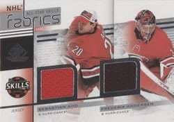 2022-23 SP Game Used 2022 NHL All-Star Game Jersey Duals Sebastian Aho/Frederik Andersen #AS2-4 card