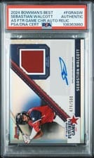 2024 Bowman's Best 2024 MLB All-Star Futures Game Autograph Relics Sebastian Walcott #FGRA-SW card