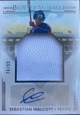 2024 Panini Boys of Summer Jumbo Prospect Material Signatures Sebastian Walcott #JMS-SW card