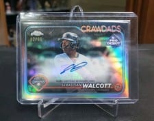 2024 Topps Pro Debut Chrome Autographs Sebastian Walcott #PDC-46 card