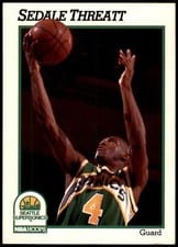 1991-92 Hoops Base Set Sedale Threatt #204 card