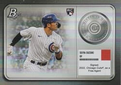2022 Bowman Platinum Minted in Merit Seiya Suzuki #MM-19 card