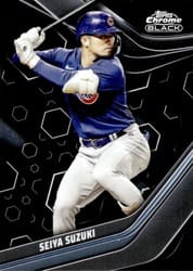 2023 Topps Chrome Black Base Set Seiya Suzuki #6 card