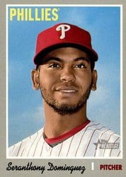 2019 Topps Heritage Base Set Seranthony Dominguez #302 card