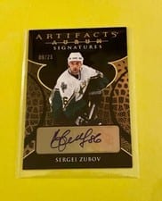 2023-24 Upper Deck Artifacts Aurum Signatures Sergei Zubov #AS-SZ card