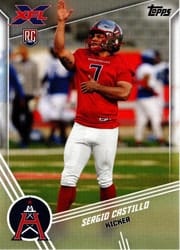 2020 Topps XFL Base Set Sergio Castillo #22 card