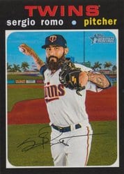 2020 Topps Heritage Base Set Sergio Romo #687 card