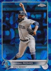 2022 Topps Chrome Update Sapphire Edition Base Set Sergio Romo #US322 card
