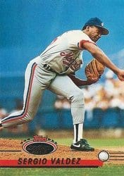 1993 Stadium Club Base Set Sergio Valdez #171 card