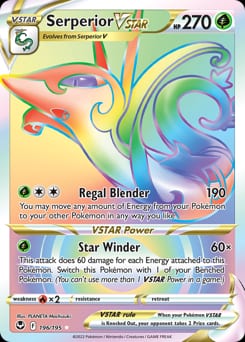 2022 Silver Tempest Serperior VSTAR #196 card