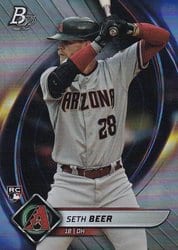 2022 Bowman Platinum Base Set Seth Beer #21 card