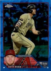 2023 Topps Chrome Sapphire Edition Base Set Seth Beer #105 card