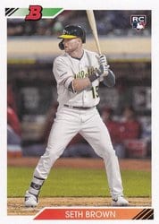 2020 Bowman Heritage Base Set Seth Brown #44 card