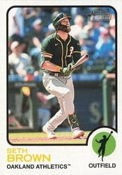 2022 Topps Heritage Base Set Seth Brown #328 card