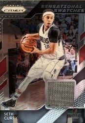 2018-19 Panini Prizm Sensational Swatches Seth Curry #12 card