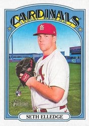 2021 Topps Heritage Base Set Seth Elledge #549 card