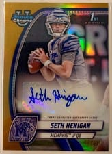 2024 Bowman University Chrome Chrome Prospects Autographs Set Seth Henigan #PA-SHE card
