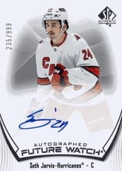 2021-22 SP Authentic Base Set Seth Jarvis #156 card