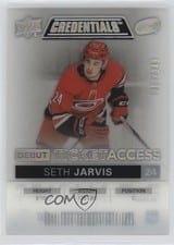 2021-22 Upper Deck Credentials Debut Ticket Access Acetate Seth Jarvis #DTA-SJ card