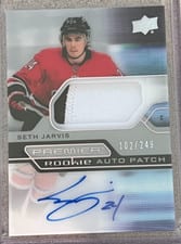 2021-22 Upper Deck Premier Acetate Rookie Autograph Patch Seth Jarvis #AR-SJ card