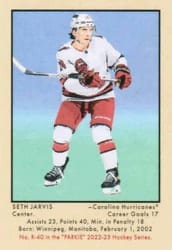 2022-23 Parkhurst Champions 51 Retros Seth Jarvis #R-40 card