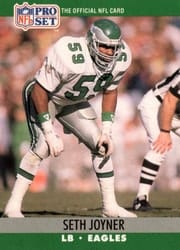 1990 Pro Set Base Set Seth Joyner #609 card