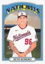 2021 Topps Heritage Base Set Seth Romero #580 card