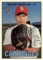 2016 Topps Heritage Base Set Seung-Hwan Oh #703 card