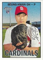 2016 Topps Heritage Base Set Seung-Hwan Oh #703b card