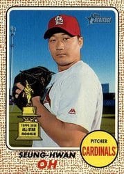 2017 Topps Heritage Base Set Seung-Hwan Oh #108 card
