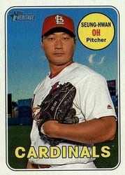 2018 Topps Heritage Base Set Seung-Hwan Oh #440 card