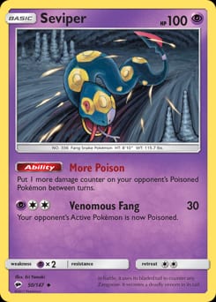Burning Shadows Seviper #50 card