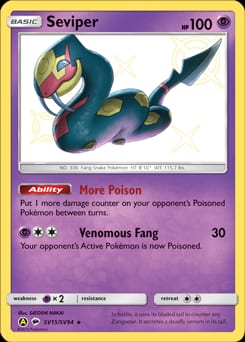 Hidden Fates Shiny Vault Seviper #SV15 card