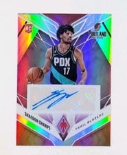 2022-23 Panini Chronicles Phoenix Rookie Autographs Shaedon Sharpe #PRA-SHS card