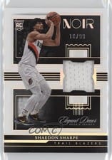 2022-23 Panini Noir Elegant Décor Rookie Jerseys Shaedon Sharpe #EDR-SHS card