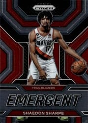 2022-23 Panini Prizm Emergent Shaedon Sharpe #15 card