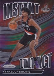 2022-23 Panini Prizm Instant Impact Shaedon Sharpe #14 card