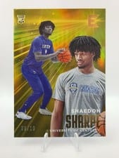 2022 Panini Chronicles Draft Picks Shaedon Sharpe Blue #10 card