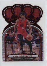 2022 Panini Crown Royale Shaedon Sharpe Asia Red #48 card