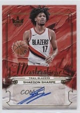2024-25 Panini Court Kings Masterstrokes Autographs Shaedon Sharpe #MS-SHP card