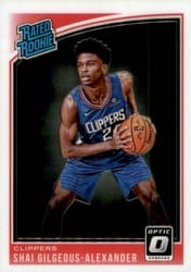2018-19 Donruss Optic Base Set Shai Gilgeous-Alexander #162 card