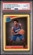 2018 Panini Donruss Shai Gilgeous-Alexander Yellow Flood #162 card