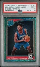 2018 Panini Donruss Optic Shai Gilgeous-Alexander Choice #162 card