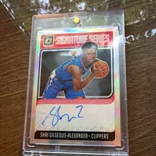2018 Panini Donruss Optic Signature Series Shai Gilgeous Alexander #SGA card