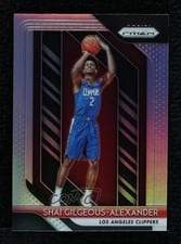 Shai Gilgeous-Alexander 2018 Panini Prizm #184 Silver Prizm card