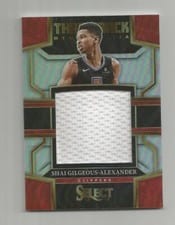 2022-23 Panini Select Throwback Memorabilia Shai Gilgeous-Alexander #TM-SG card